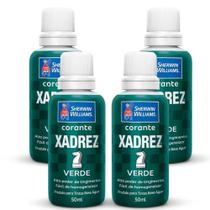 Kit 4 Corante Líquido Xadrez Sherwin Williams Tintas Bisnaga Pigmento Cores Parede Base Dágua 50ml