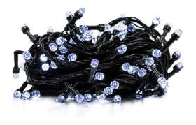 Kit 4 Cordão de Led Branco Frio 100 Lâmpadas Fixo Fio Verde 127V