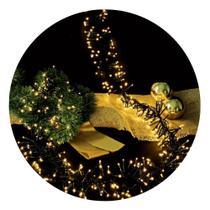 Kit 4 Cordão Festão Led 400 Leds Branco Quente 3 metros Bivolt Kit 4 Cordão Festão Led 400 Leds Branco Quente 3 metros Bivolt