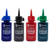 KIT 4 Cores 100ML Tinta p/ Marcador de Quadro Branco