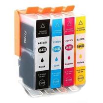 Kit 4 Cores Cartucho de Tinta Compatível com HP 564 564xl para 3070a 4620 4622 B210a B010b B111 B611 C510a C6380