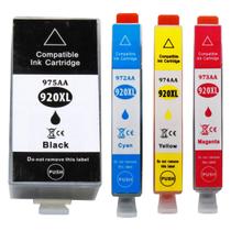 Kit 4 Cores Cartucho de Tinta Compatível com HP 920xl 920 para Officejet 6000 6500 7500a 6000wl 6500wl E709c E709