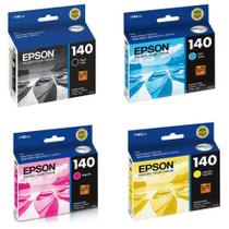 Kit 4 Cores Cartucho Epson T140 Para T42wd Tx525 Tx620fwd Tx560wd Epson 140