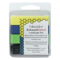 Kit 4 Cores Paisagens Encáustica Hot Sticks Kit 4 Cores Paisagens Encáustica Hot Sticks
