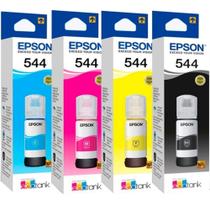 Kit 4 cores refil de tinta original epson 544 - t544520 65ml cada