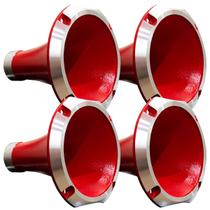Kit 4 Corneta Boca Cone Rosca Alumínio Jarrão Caneca Vermelho Kit 4 Corneta Boca Cone Rosca Alumínio Jarrão Caneca Vermelho