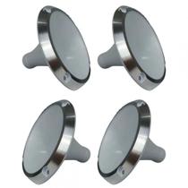 Kit 4 Corneta Cone Curto Rosca Bocal Alumínio Branca 14-25 Som