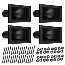 Kit 4 Cornetas Retangular LC2325 Com Parafusos Plastico Som Kit 4 Cornetas Retangular LC2325 Com Parafusos Plastico Som