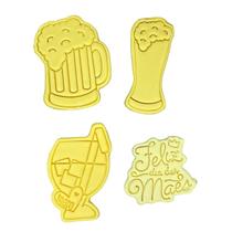 Kit 4 Cortador Biscoito Dia das Mães Festeira Alegre