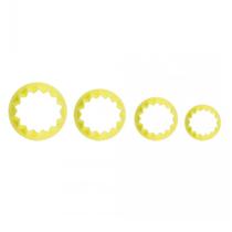 Kit 4 Cortadores Castelinho Pp Amarelo para Massas Bluestar