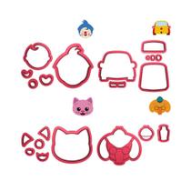 Kit 4 Cortadores Circo Carro Elefante Gata Plim Plim