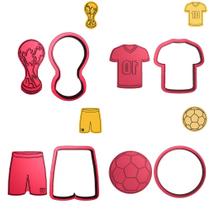 Kit 4 Cortadores Copa Taça Camisa 10 Bermuda Bola