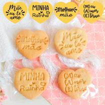Kit 4 Cortadores Dia das Mâes Amor Rainha Coração 7,5cm Kit 4 Cortadores Dia das Mâes Amor Rainha Coração 7,5cm