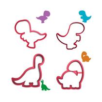 Kit 4 Cortadores Dino Trex Baby Braquiossauro