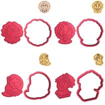 Kit 4 Cortadores Encanto Mirabel Bruno Isabela Luisa