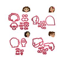 Kit 4 Cortadores Encanto Mirabel Bruno Isabela Luisa