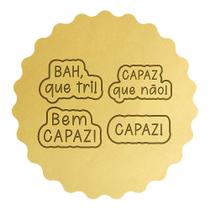 Kit 4 Cortadores Frases Grauchas Bah Tri Capaz!