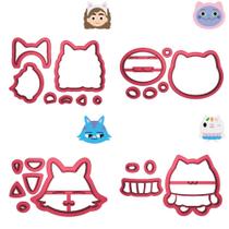 Kit 4 Cortadores Gabby Casa Gorro CatHat Dollhouse