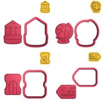 Kit 4 Cortadores Lápis Mapa Apontador Professores Kit 4 Cortadores Lápis Mapa Apontador Professores