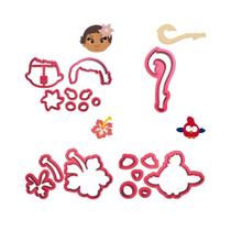 Kit 4 Cortadores Moana Anzol Galo Hey Hey Flor Kit 4 Cortadores Moana Anzol Galo Hey Hey Flor