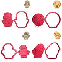 Kit 4 Cortadores Natal Anjinho Guirlanda Gorro Pata