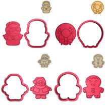 Kit 4 Cortadores Natal Anjinho Guirlanda Noel Ginger