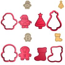 Kit 4 Cortadores Natal Gorro Árvore Gingerbread Bota