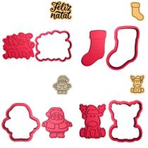 Kit 4 Cortadores Natal Meia Gorro Alce
