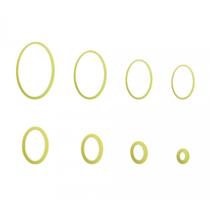 Kit 4 Cortadores Oval Amarelo para Massas Bluestar