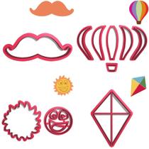 Kit 4 cortadores Pasta Doce Impresso Festa Infantil Mundo Bita Sol Balão Sol Pipa Kit 4 cortadores Pasta Doce Impresso Festa Infantil Mundo Bita Sol Balão Sol Pipa