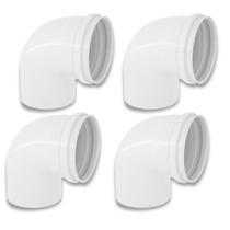 Kit 4 Cotovelos Joelho Esgoto Pvc 90 Graus Branco 75Mm Kit 4 Cotovelos Joelho Esgoto Pvc 90 Graus Branco 75Mm
