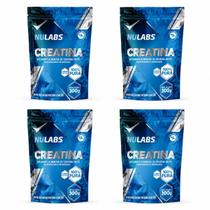 Kit 4 Creatina Importada Nulabs 300g Micronizada Monohidratada Pura