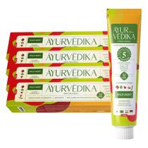Kit 4 Creme Dental Ayurvédico Sem Flúor Wild Mint Natural Kit 4 Creme Dental Ayurvédico Sem Flúor Wild Mint Natural