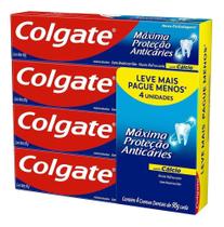 Kit 4 Creme Dental Colgate Máxima Proteção Anticáries 90G