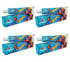 Kit 4 Creme Dental Hot Wheels Sabor Morango 50g - Condor