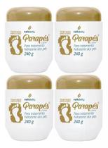 Kit 4 Creme Hidratante para os Pés Parapés Natubelly Dourado 240G