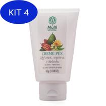 Kit 4 Creme Natural Para Os Pés 55G - Multi Vegetal