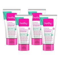 Kit 4 Creme Para Depilação Corporal Depilflax 100G Perna Braço Axila