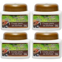 Kit 4 Creme Para Pernas Castanha Da India Super Hidratação
