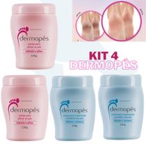 Kit 4 Creme para rachaduras nos pés 230g,Dermopes Abelha Rainha