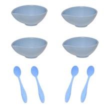 Kit 4 Cremeiras Gota 120Ml + 4 Colheres ul Polipropileno