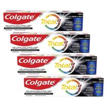 Kit 4 Cremes Dentais Colgate Total Carvão Ativado 180g Kit 4 Cremes Dentais Colgate Total Carvão Ativado 180g