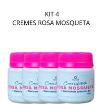 Kit 4 Cremes Hidratantes Rosa Mosqueta 50g Nativa Uso Diário