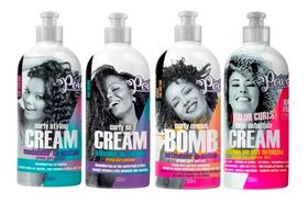 Kit 4 Cremes Soul Power (Styling, Curls, Bomb, On Cream)