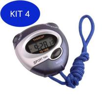Kit 4 Cronômetro Progressivo Digital Relógio Alarme Data Hora - Taksun