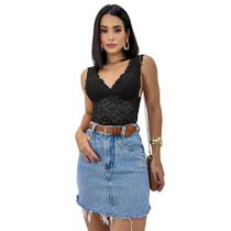 Kit 4 Cropped Renda Blusinha Blusa Bojo Feminino Atacado