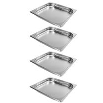 Kit 4 Cubas Gastronômica Inox 2/3 40mm Buffet Restaurante 3,4l Industrial 35,4x32,5x4cm Kit 4 Cubas Gastronômica Inox 2/3 40mm Buffet Restaurante 3,4l Industrial 35,4x32,5x4cm