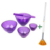 Kit 4 Cubetas De Silicone, 2 Espátulas Estética E Pincel Peeling nº 6 Estética