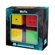 Kit 4 Cubos Magico 2x2x2 3x3x3 4x4x4 5x5x5 Moyu Meilong Box