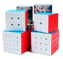 Kit 4 Cubos Mágicos Qiyi Warrior 2X2 3X3 4X4 5X5